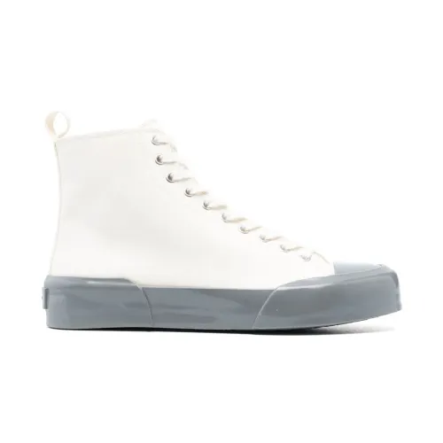 Jil Sander , Canvas High-Top Sneakers ,White male, Sizes: