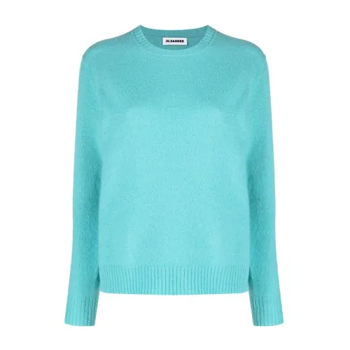 Jil Sander , Clear Blue Wool Sweater ,Blue female, Sizes:
