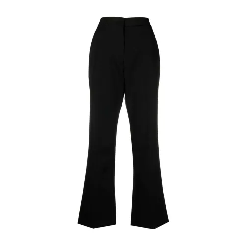 Jil Sander , Flared Cropped Trousers ,Black female, Sizes: