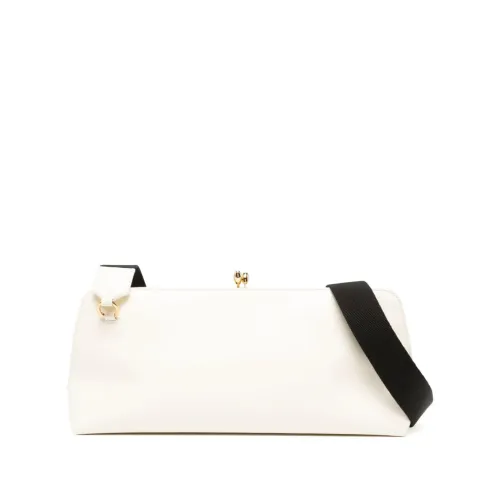 Jil Sander , Goji Shoulder Bag - White Leather ,White female, Sizes: ONE SIZE