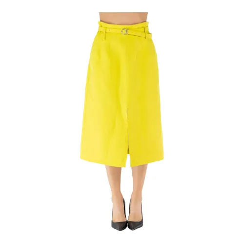 Jil Sander , Gonna Skirt 66 - Stylish and Trendy ,Yellow female, Sizes: