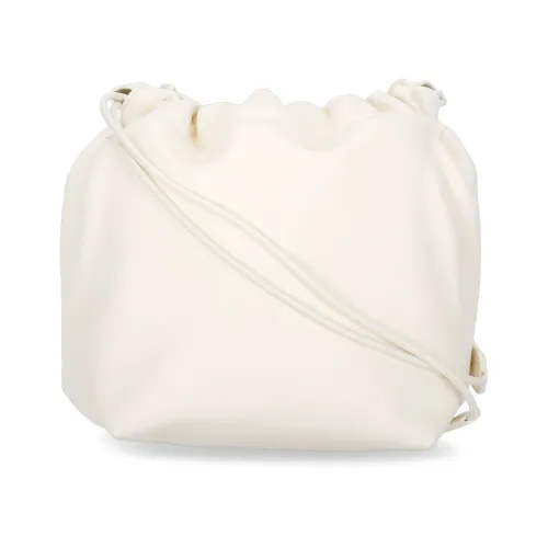 Jil Sander , Ivory Leather Shoulder Bag for Women ,Beige female, Sizes: ONE SIZE