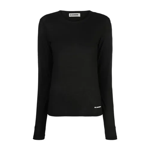 Jil Sander , Long Sleeve T-Shirt ,Black female, Sizes: