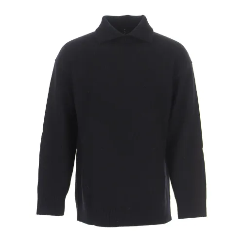 Jil Sander , Luxury Wool Turtleneck Sweater ,Black male, Sizes:
