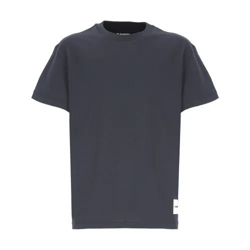 Jil Sander , Mens Multicolor Cotton T-Shirt ,Black male, Sizes:
