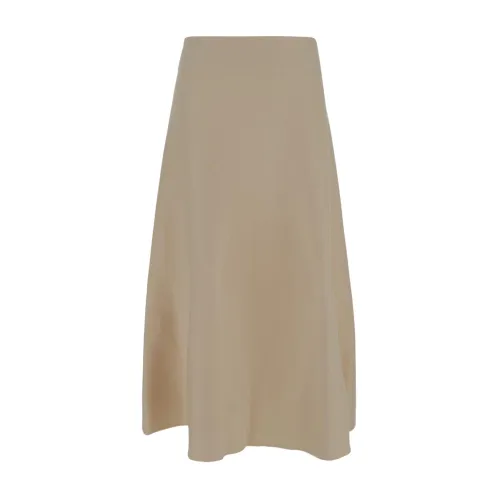 Jil Sander , Midi Skirts, Classic Collection ,Beige female, Sizes: