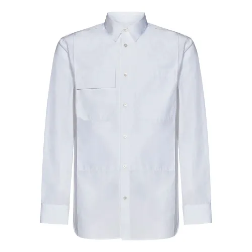 Jil Sander , Relaxed Fit White Cotton Shirt ,White male, Sizes: