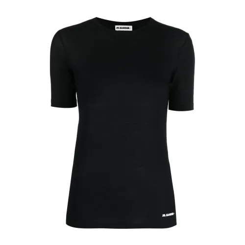 Jil Sander , Short Sleeve T-Shirt ,Black female, Sizes: