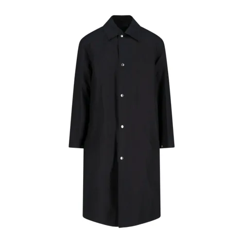 Jil Sander , Simple Buttoned Coat ,Black male, Sizes: