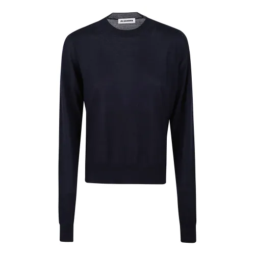 Jil Sander , Women's Clothing Sweaters Blue Aw22 ,Blue female, Sizes: