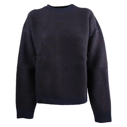 Jil Sander , Wool Pullover Sweater ,Blue female, Sizes:
