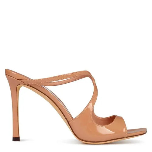 JIMMY CHOO Anise 95 Leather Mule - Pink