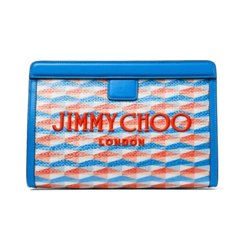 Jimmy Choo , Avenue Bags Blue Diamond Print ,Multicolor female, Sizes: ONE SIZE