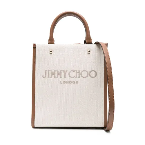 Jimmy Choo , Beige Cotton Canvas Bag ,Beige female, Sizes: ONE SIZE