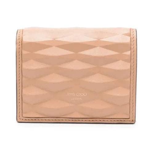 Jimmy Choo , Brown Leather Wallet with Diamond Detailing ,Brown female, Sizes: ONE SIZE