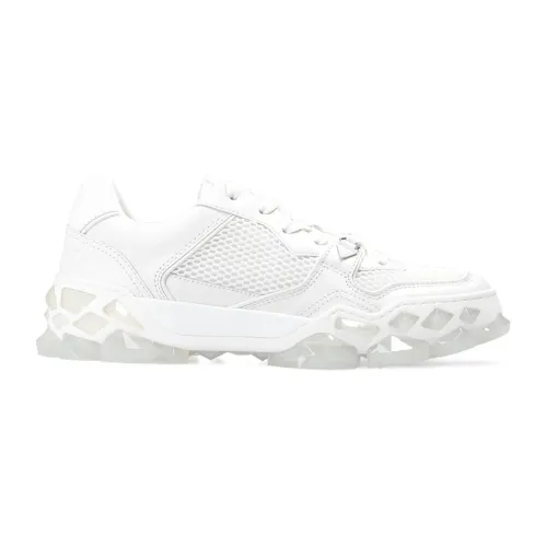 Jimmy Choo , Diamond Leather Sneakers ,White male, Sizes: