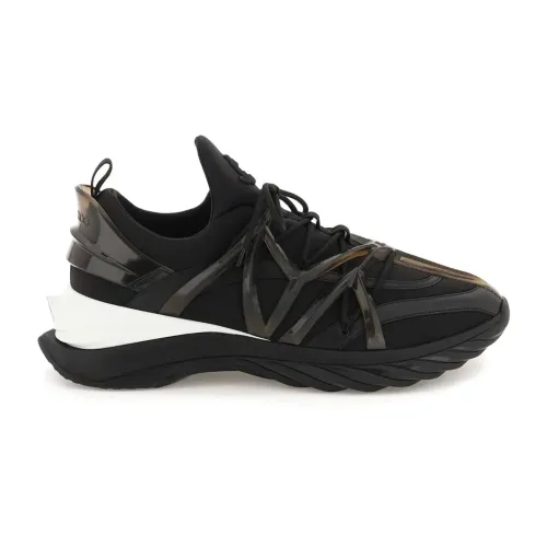Jimmy Choo , Mens Shoes Sneakers Black Aw23 ,Black male, Sizes: