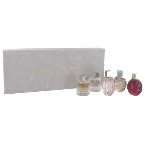 Jimmy Choo Miniature 5 Piece Gift Set- Jimmy Choo 4.5ml Eau de Parfum, Fever 4.5ml Eau de Parfum, L'Eau 4.5ml Eau de Parfum, Illicit Flower 4.5ml Eau...