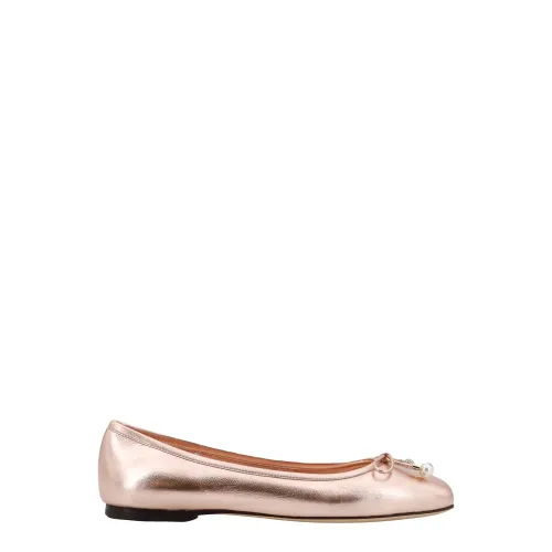 Jimmy Choo , Pink Ballerina Shoes with Rhinestone Detail ,Pink female, Sizes: