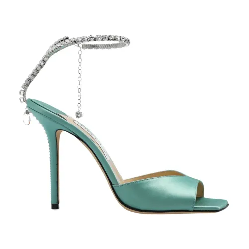 Jimmy Choo , Saeda heeled sandals ,Green female, Sizes: