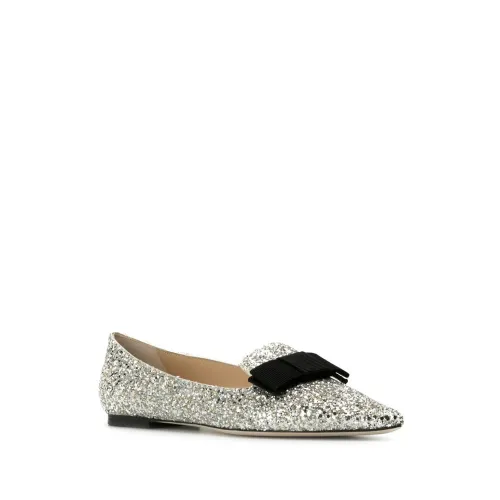 Jimmy Choo , Silver Ballerina Shoes for Women ,Gray female, Sizes: