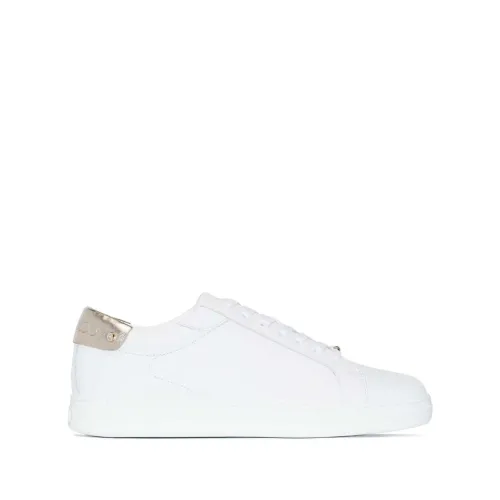 Jimmy Choo , White Leather Sneakers with Metallic Back Patch ,White female, Sizes: