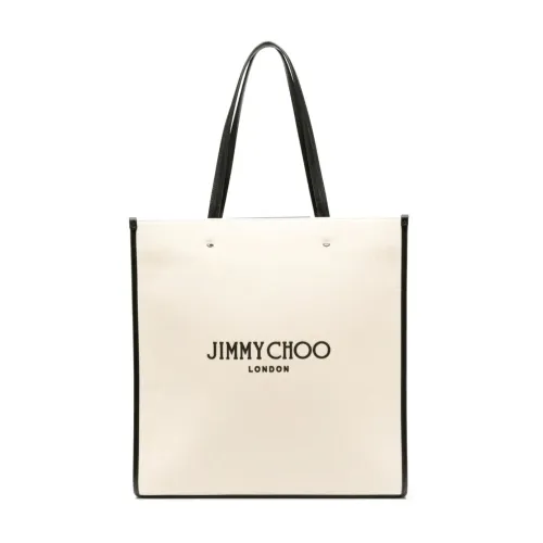 Jimmy Choo , White Leather Tote Bag ,White female, Sizes: ONE SIZE