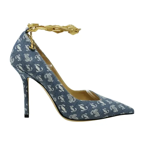 Jimmy Choo , Women#39;s Shoes Pumps Denim Ss23 ,Blue female, Sizes: