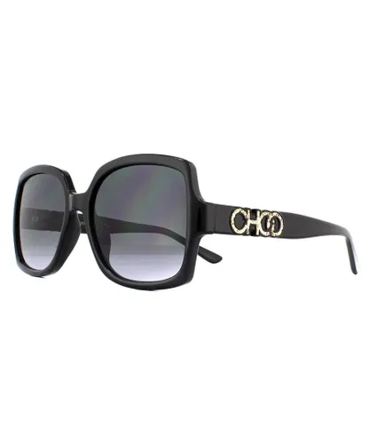 Jimmy Choo Womens Ladies Classic Square Dark Grey Gradient Sunglasses - Black