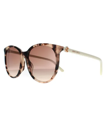 Jimmy Choo Womens Sunglasses ILANA/F/SK 086 HA Pink Havana Brown Gradient - One