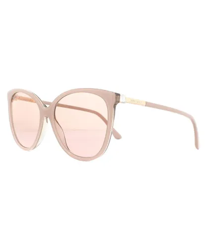 Jimmy Choo Womens Sunglasses Lissa/S KON K1 Nude Glitter Gold Mirror - Pink - One