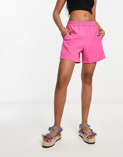 JJXX elasticated waist boxy shorts in pink