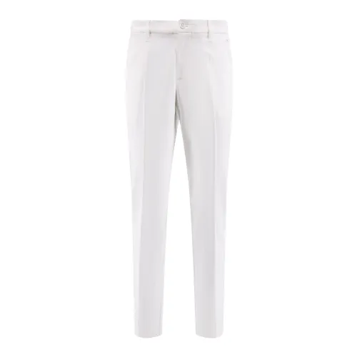 J.Lindeberg , White Stretch Trousers with Button and Zip ,White male, Sizes:
