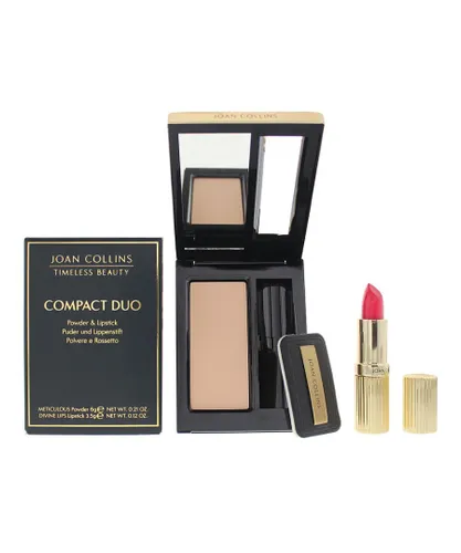 Joan Collins Womens Compact Duo Powder 6g - Evelyn Cream Lipstick 3.5g - One Size