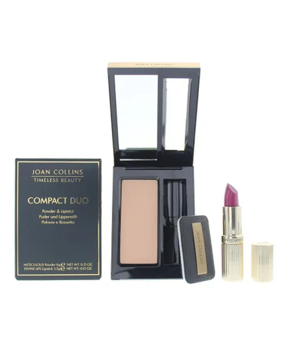 Joan Collins Womens Compact Duo Powder 6g - Melanie Cream Lipstick 3.5g - One Size