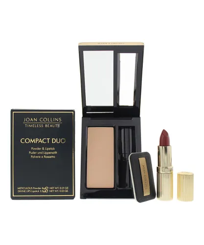 Joan Collins Womens Compact Duo Powder 6g - Sabina Cream Lipstick 3.5g - One Size