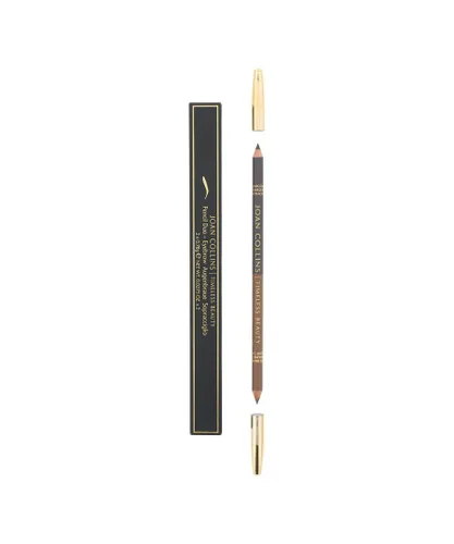 Joan Collins Womens Eyebrow Pencil Duo Charcoal/Light Brown 1.56g - One Size