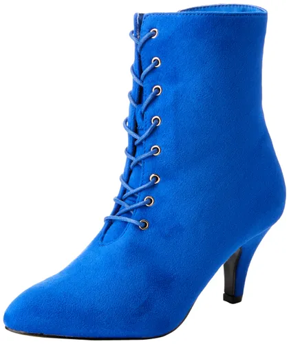 Joe Browns Women's Boho Cobalt Lace Up Heeled Ankle Boots