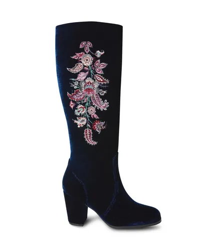 Joe Browns Women's Boutique Floral Embroidered Velvet Knee