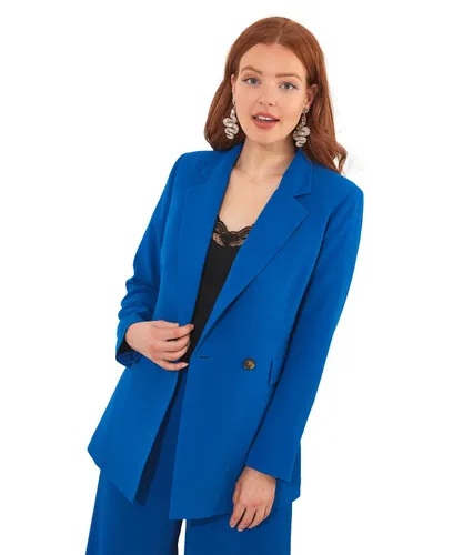 Joe Browns Women's Cobalt Co-Ord Double Breasted Suit Blazer