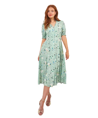 Joe Browns Women's Floral Button Through Midi Tea Dress