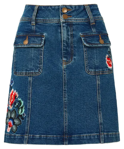 Joe Browns Women's Pocket Detail A-Line Denim Mini Skirt