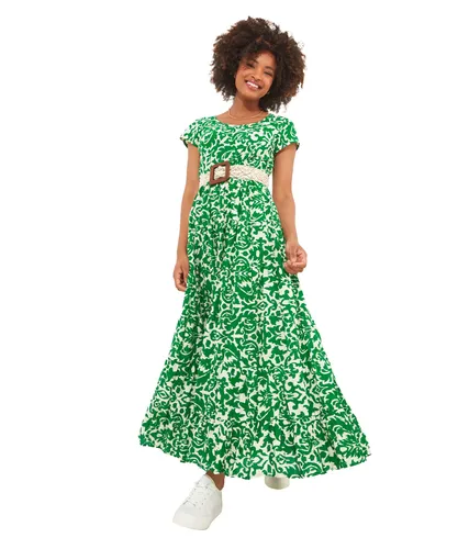 Joe Browns Women's Printed Crinkle Tiered Skirt Maxi Dress