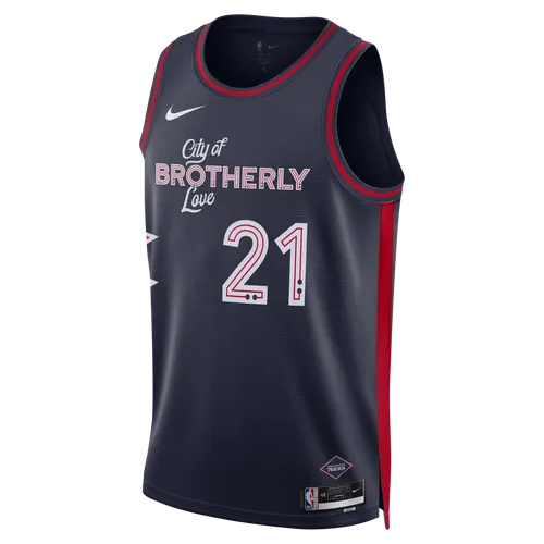 Joel Embiid Philadelphia 76ers City Edition 2023/24 Men's Nike Dri-FIT NBA Swingman Jersey - Blue - Polyester