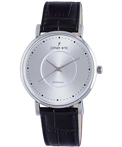 Johan Eric Mens Black Leather Watch - One Size