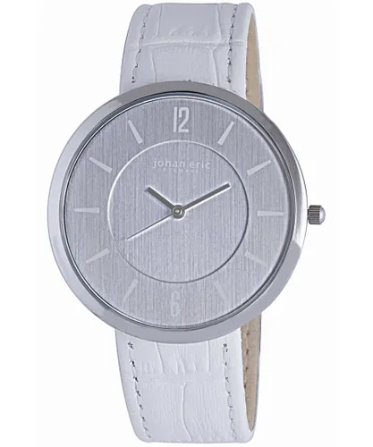 Johan Eric : vejle womens silver watch.. - White Leather - One Size