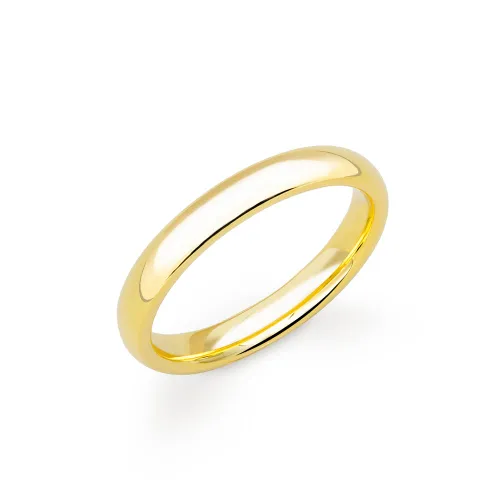 John Greed 18ct Yellow Gold Court Wedding 4mm Ring - Sample