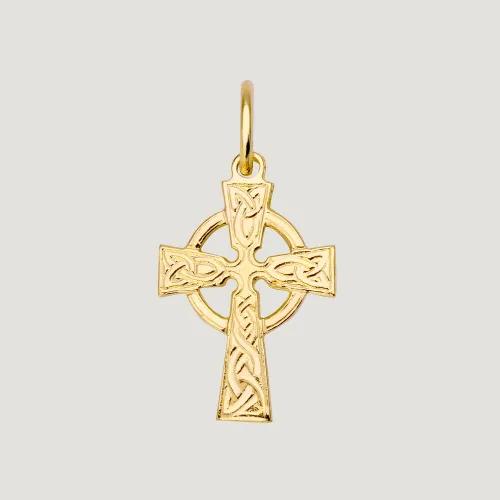 John Greed CANDY 9ct Gold Mini Celtic Cross Pendant Charm