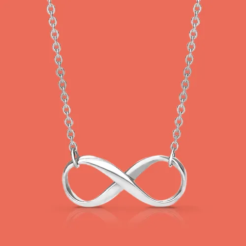John Greed Portrait Muse Silver Infinity Necklace