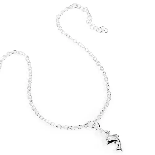 John Greed Tempest Cove Silver Dolphin Anklet